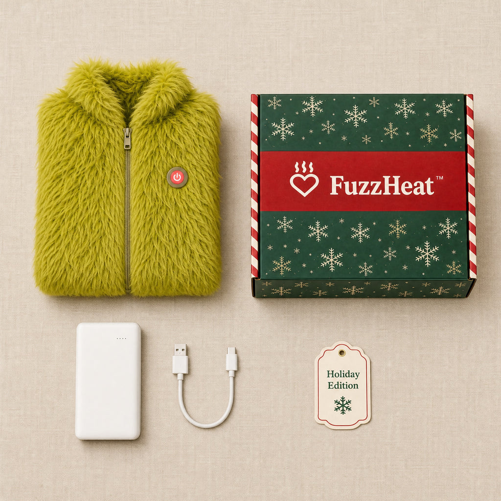 What's in the box: coat, power bank, gift box and tag